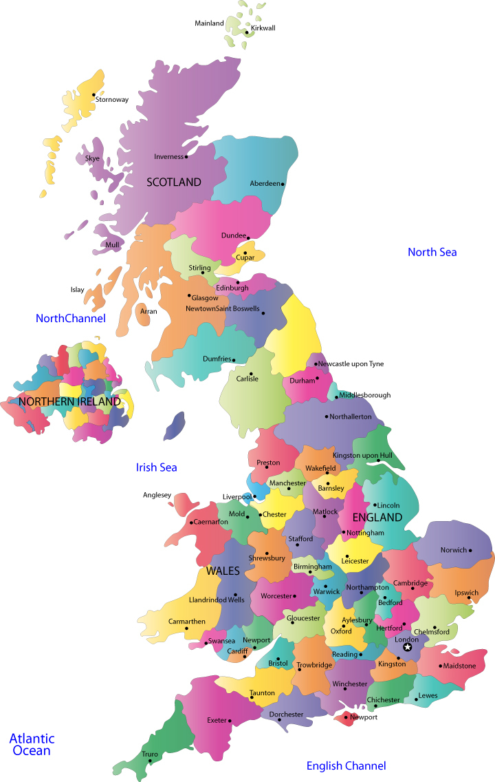 Carte Du Royaume-Uni Departement Région - Carte Du Monde dedans Carte Region Departement
