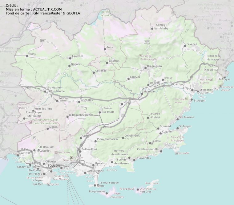 Carte Du Var – Carte Du Département Du Var En France – Sites concernant Carte Fleuve France