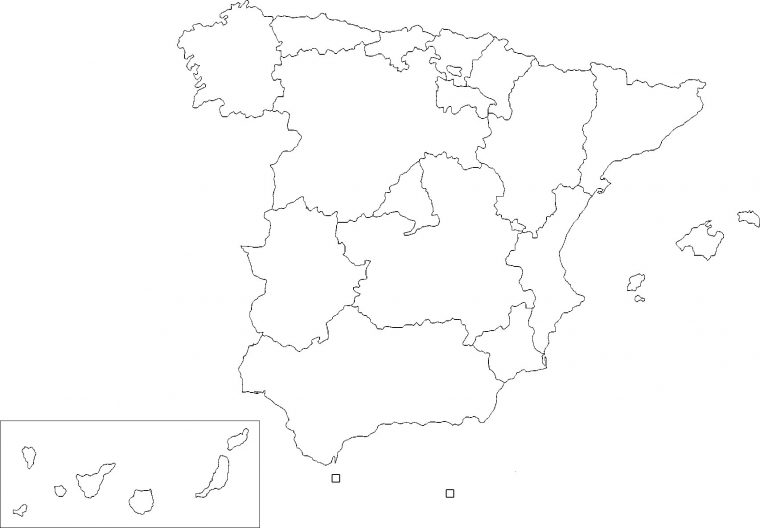 Carte Espagne Vierge Régions, Carte Vierge Des Régions De L dedans Carte Des Régions Vierge