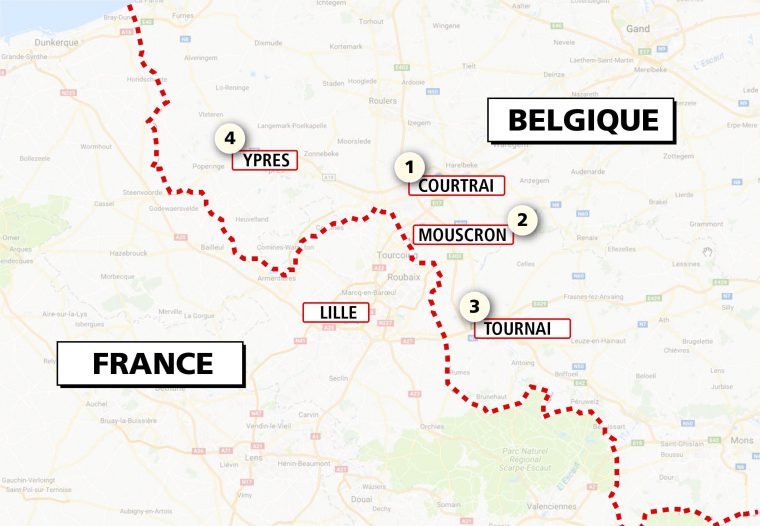 Carte Et Itinéraires] Quatre Villes De Belgique À Découvrir serapportantà Carte De France Grande Ville