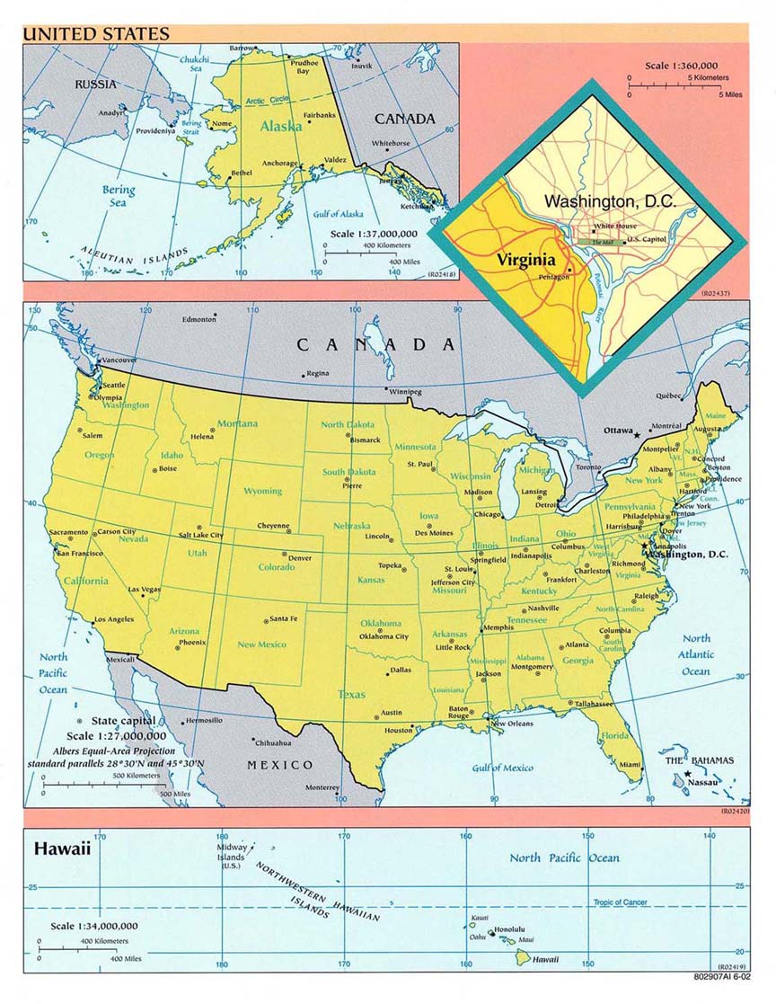 Carte Etats-Unis, Carte De Etats-Unis destiné Carte Etat Amerique