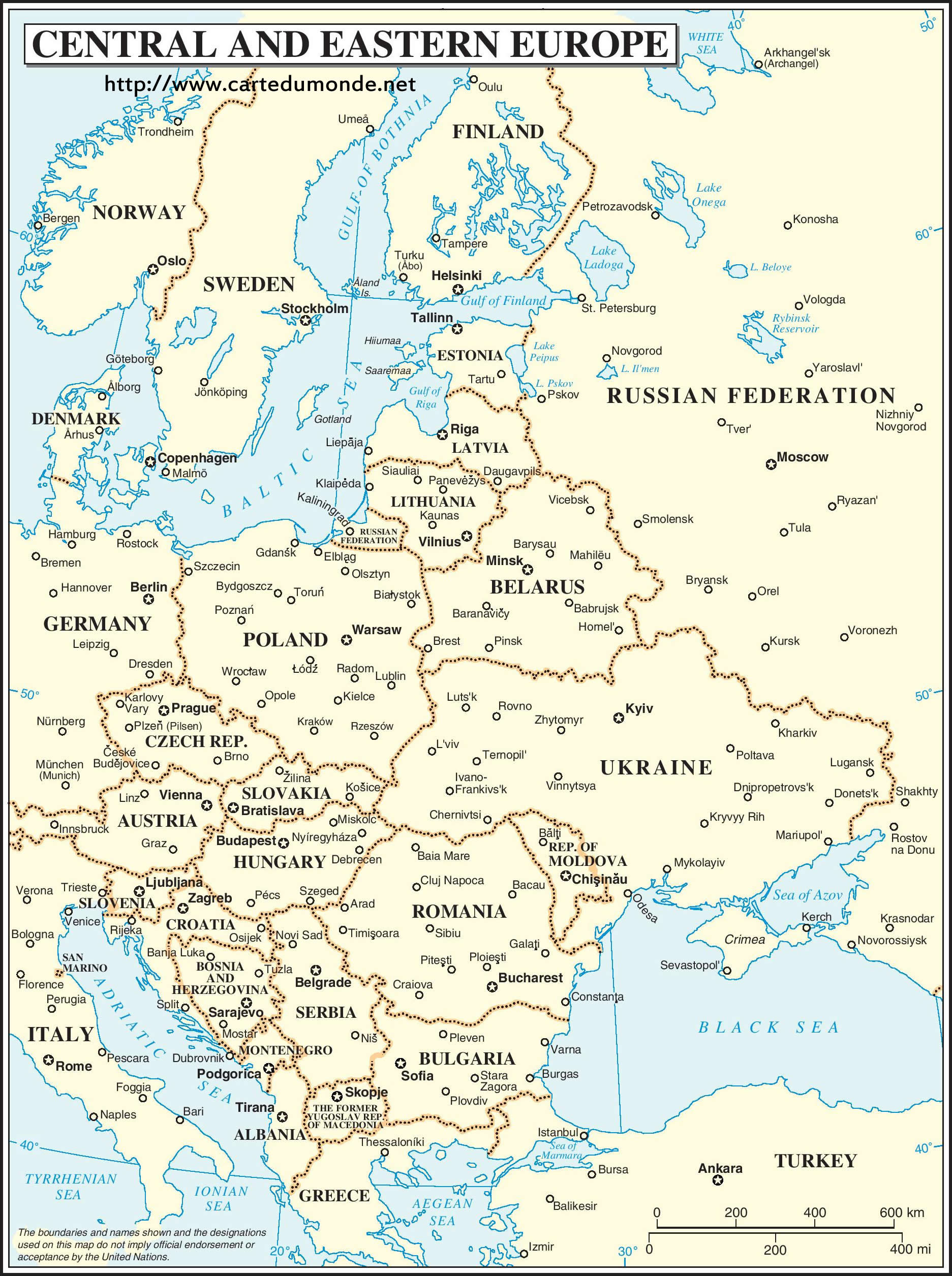 Carte Europe Centrale Et Orientale , Carte Du Monde concernant Carte De L Europe Vierge À Imprimer 