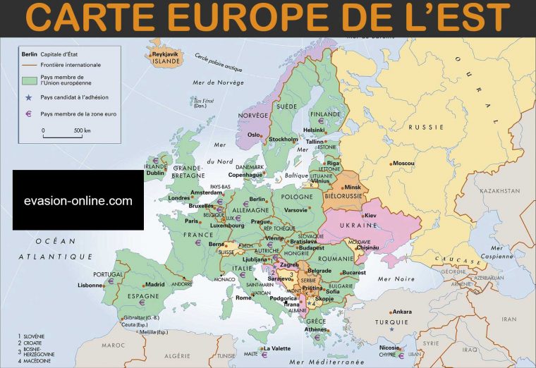 Carte Europe De L'est – Images » Vacances – Arts- Guides Voyages à Carte De L Europe Détaillée