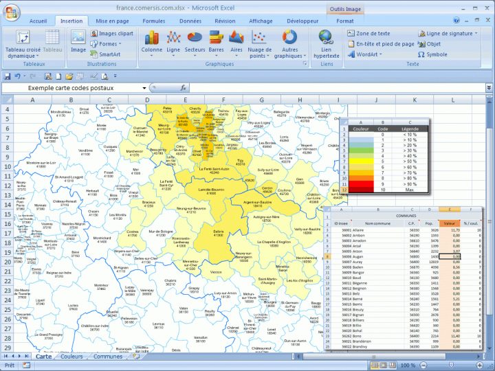 Carte Excel Macro Des Codes Postaux Des Départements D'outre-Mer avec Département D Outre Mer Carte