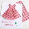 Carte Fête Des Mères : Une Robe En Origami - Momes dedans Carte A Imprimer Fete Des Meres