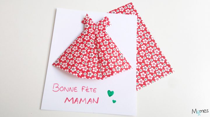 Carte Fête Des Mères : Une Robe En Origami – Momes dedans Carte A Imprimer Fete Des Meres