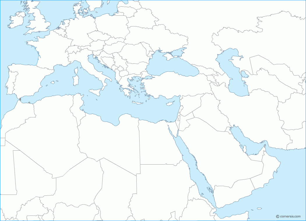 Carte Fond Europe Et Moyen Orient Gratuit serapportantà Carte De L Europe Vierge À Imprimer