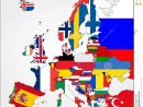 Carte Fortement Détaillée De L'europe Avec Des Drapeaux De avec Carte De L Europe Avec Pays