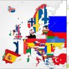 Carte Fortement Détaillée De L'europe Avec Des Drapeaux De concernant Carte D Europe Avec Pays