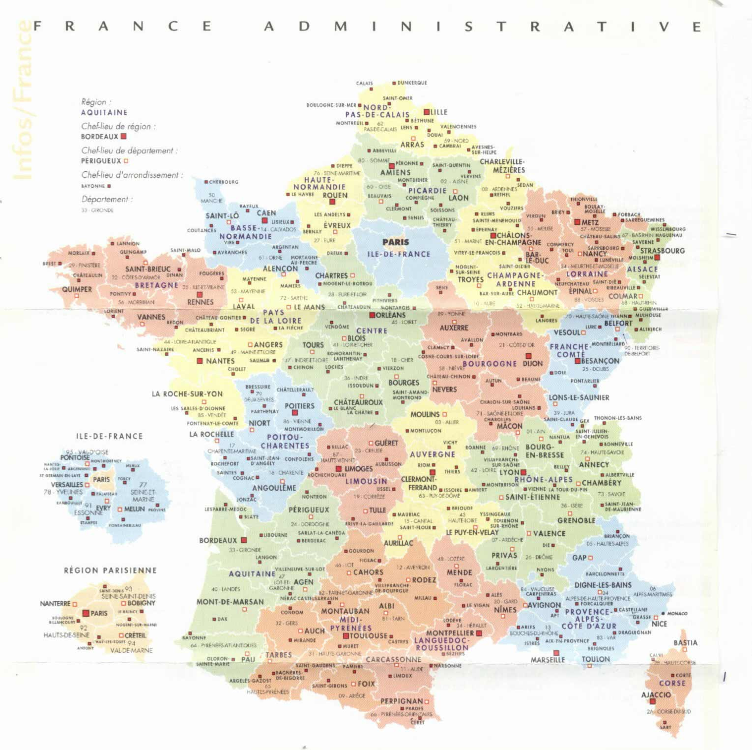 Carte France, Carte De France tout Carte Des Régions De France À Imprimer