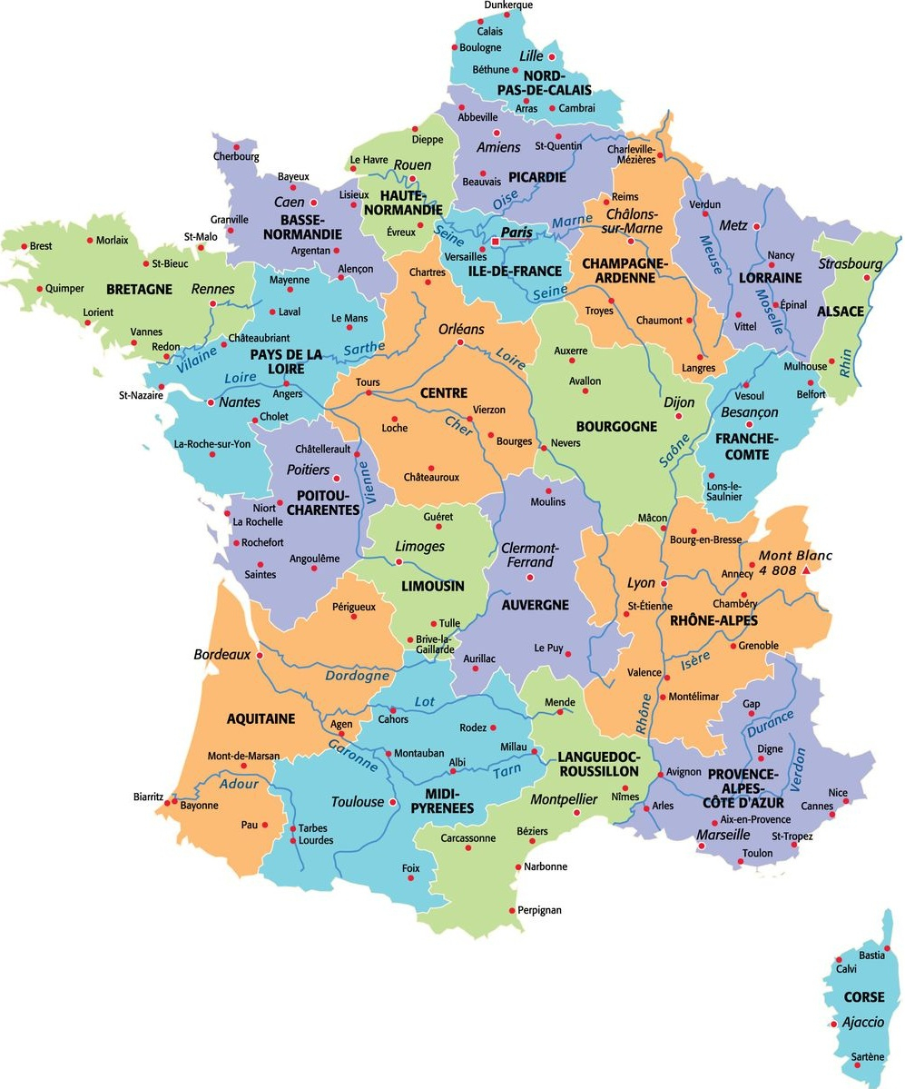 Carte France Département Région | Carte France Département dedans Carte De France Et Departement 