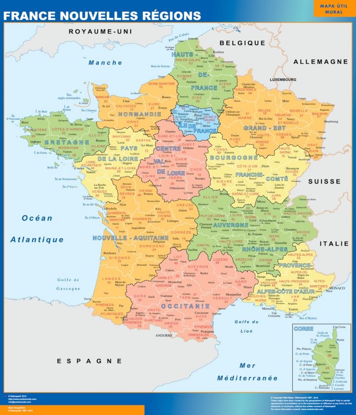 Carte France Geante Nouvelles Regions Impression Numérique dedans Nouvelles Régions Carte