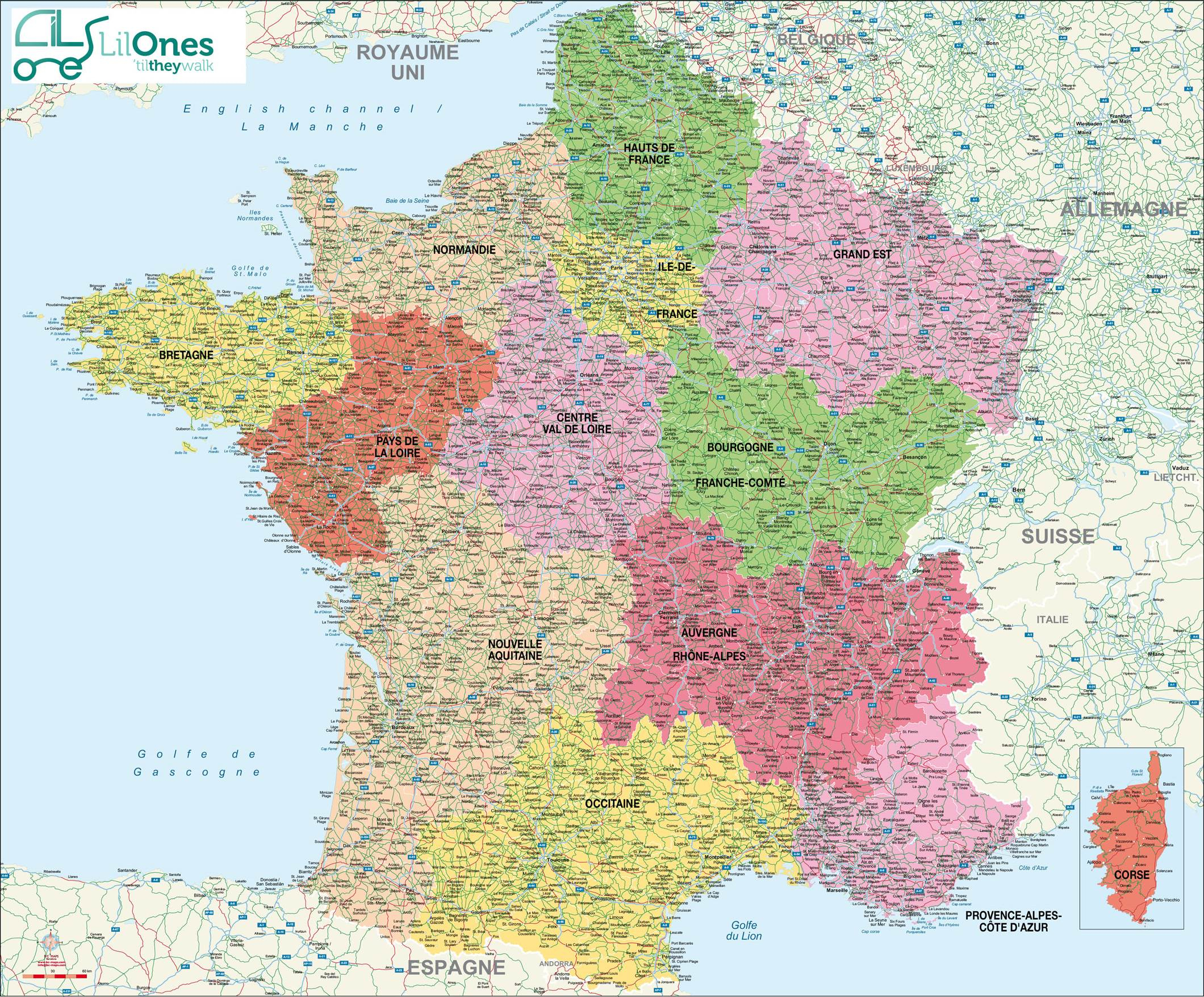 Carte France Villes : Carte Des Villes De France à Grande Carte De France À Imprimer