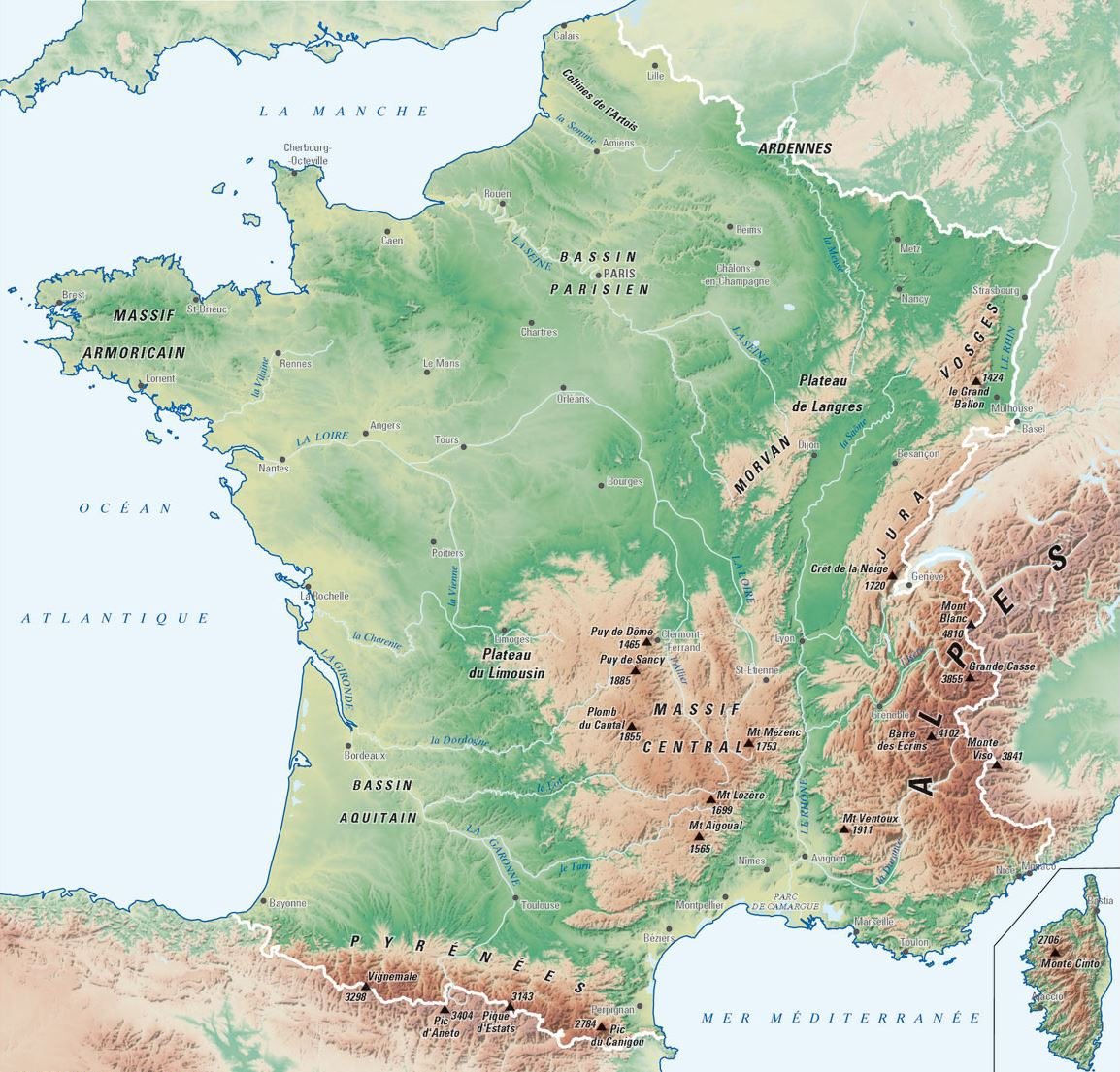 Carte France Villes : Carte Des Villes De France avec Carte De France Region A Completer
