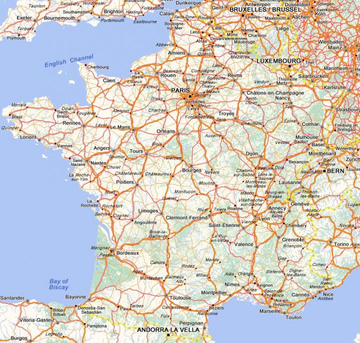 Carte France Villes : Carte Des Villes De France serapportantà Petite Carte De France A Imprimer