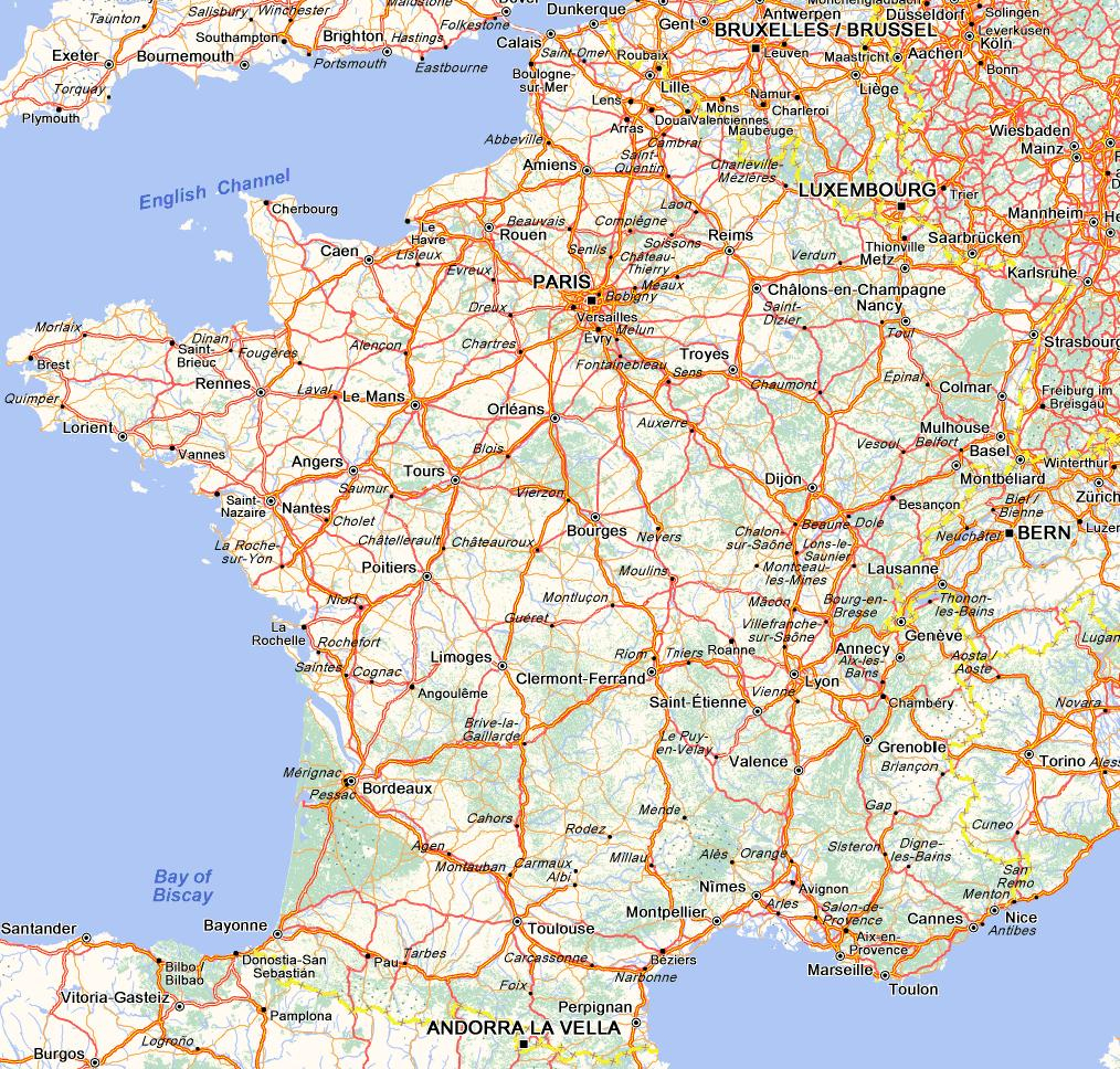 Carte France Villes : Carte Des Villes De France serapportantà Petite Carte De France A Imprimer 