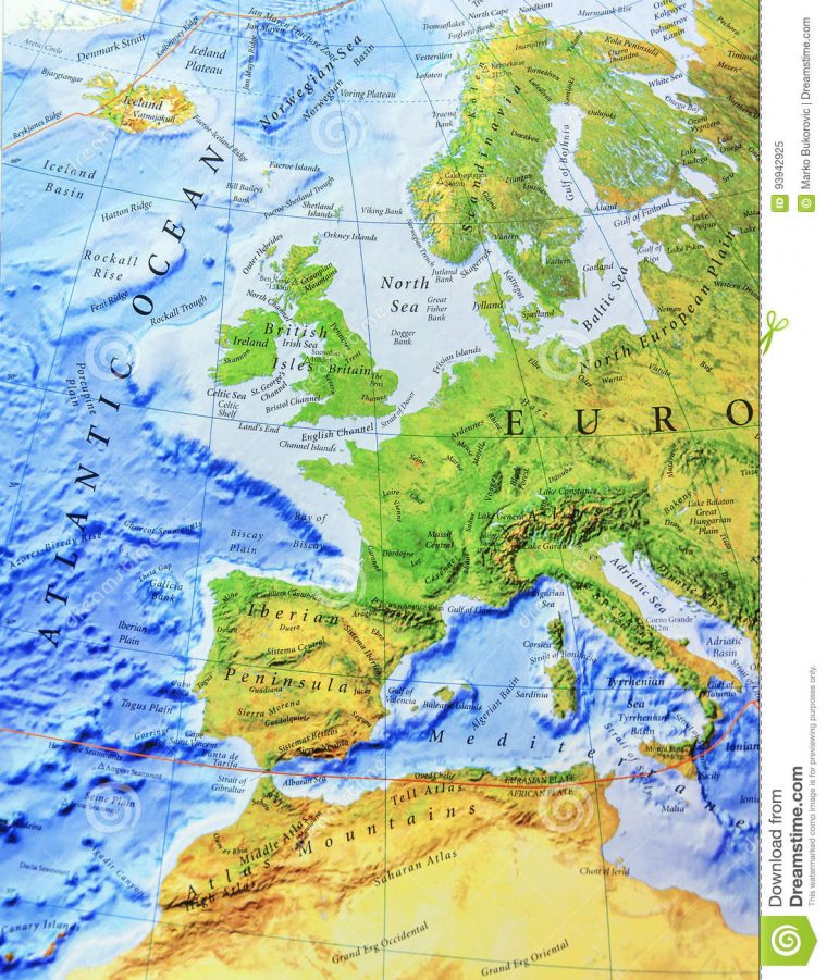 Carte Géographique De Fin De L'europe Image Stock – Image Du à Carte Géographique Europe