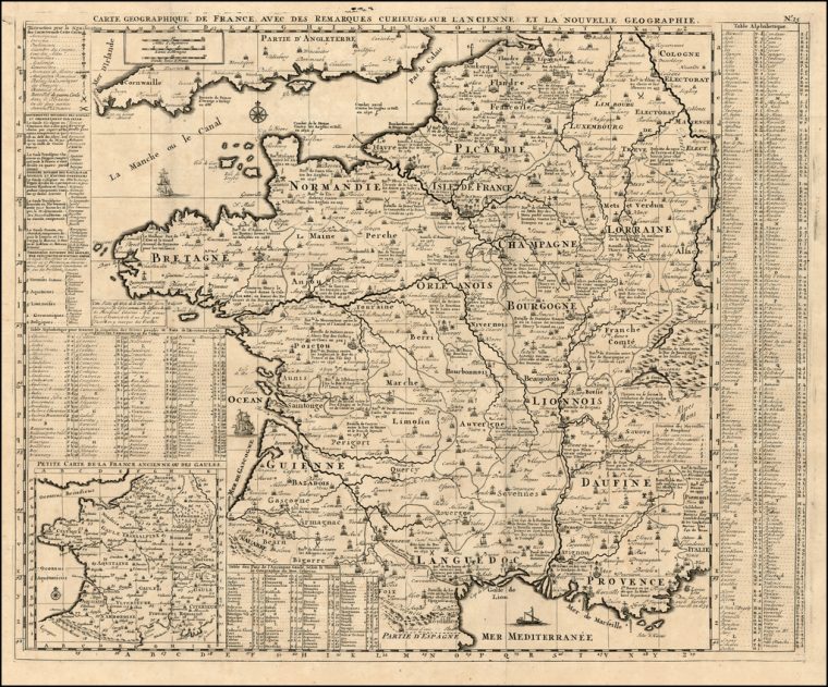 Carte Geographique De France, Avec Des Remarques Curieuses serapportantà Carte Geographique Du France