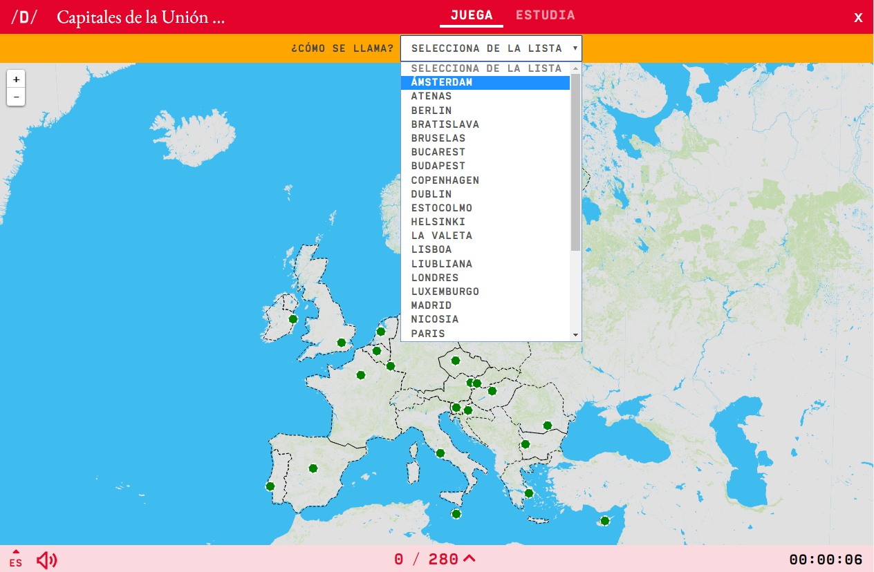 Carte Interactive. Comment S&amp;#039;appelle? Capitales De L&amp;#039;union avec Capitale Union Européenne 