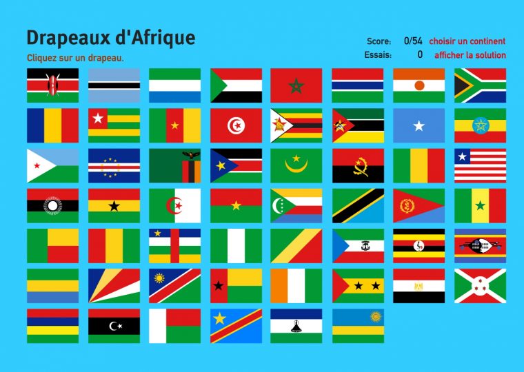 Carte Interactive D'afrique Drapeaux D'afrique. Jeux De concernant Jeux Géographique