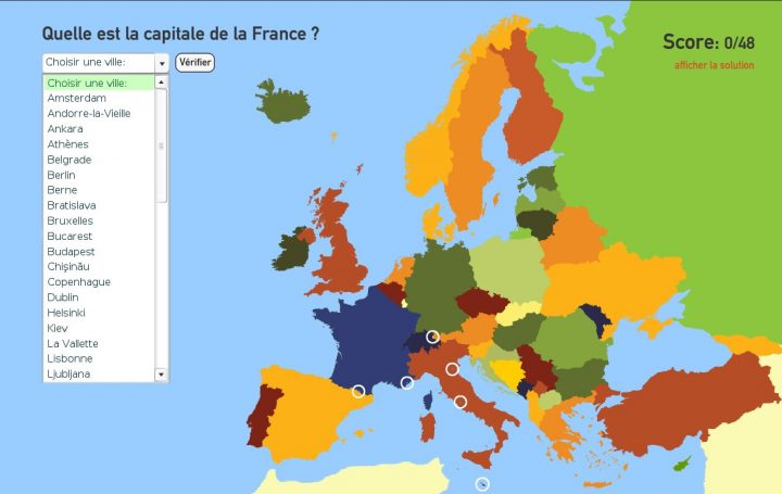 Carte Interactive D'europe Capitales De L'europe. Toporopa avec Carte Capitale Europe