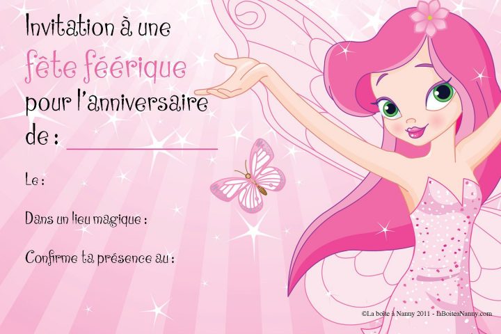 Carte Invitation Anniversaire Gratuite Fille 8 Ans | Carte à Jeu Pour Garcon De 6 Ans Gratuit