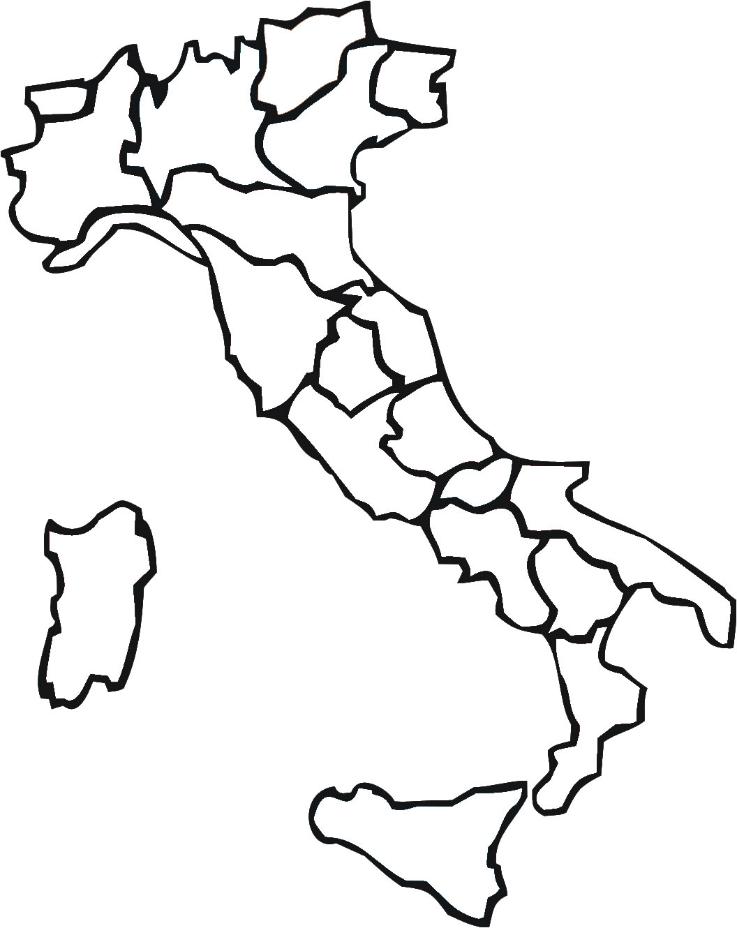Carte Italie Vierge Régions, Carte Vierge Des Régions De L serapportantà Carte De L Europe Vierge À Imprimer