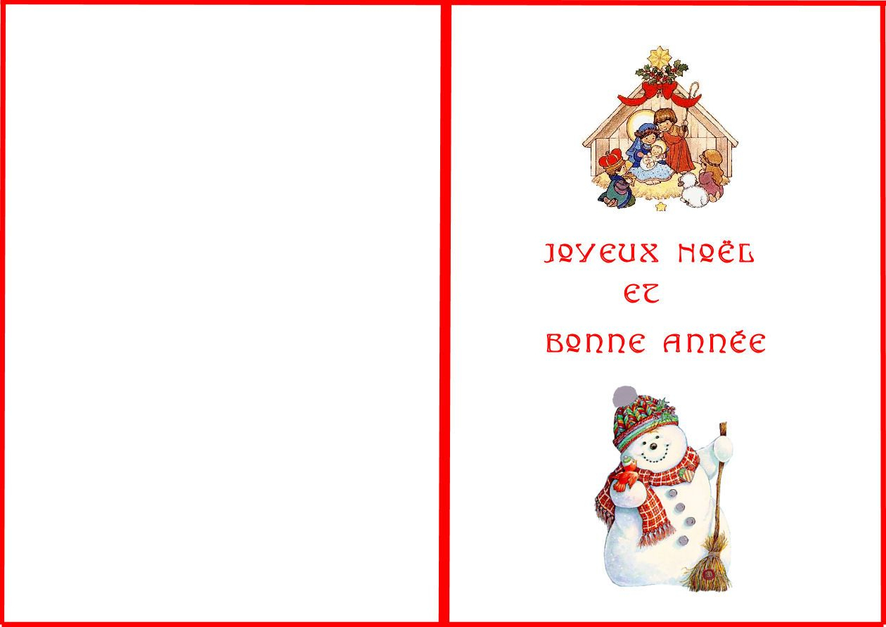 Carte Joyeux Noël Et Bonne Année destiné Carte Joyeux Noel À Imprimer