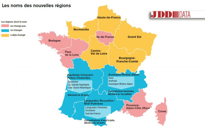 Carte. L'alsace-Champagne-Ardenne-Lorraine Se Rebaptise concernant Carte Des Régions Françaises