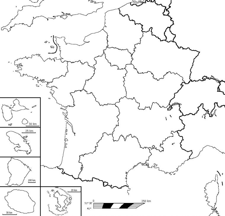 Carte : Les Régions Françaises – Librecours.eu tout Carte Des Régions De France 2016