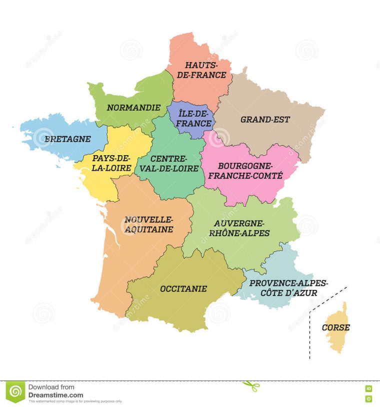 Carte Métropolitaine De Frances Avec De Nouvelles Régions avec Carte Des Nouvelles Régions En France