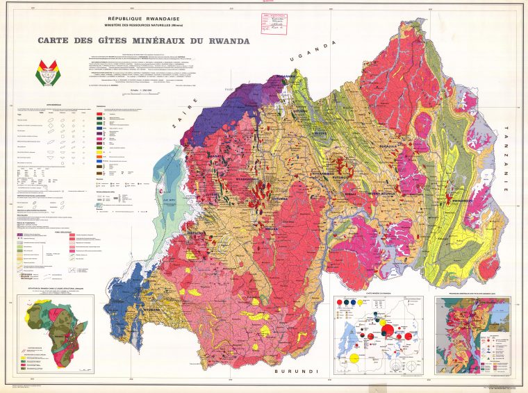 Carte Minère Du Rwanda, Provinces Minérales Des Pays Des avec Carte Des Pays De L Europe