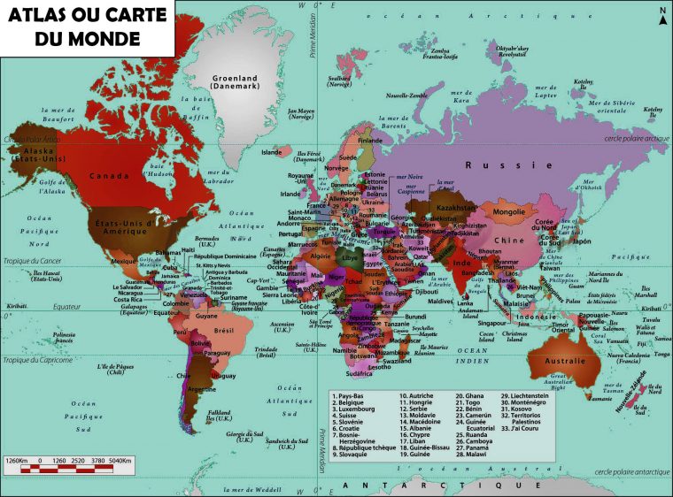 Carte Mondiale Avec Pays Du Monde – Image – Arts Et Voyages destiné Carte Du Monde Avec Capitale