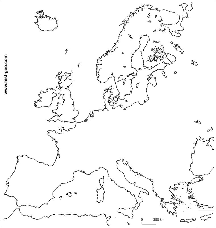 Carte Muette De L'union Européenne (Ue) avec Carte Vierge De L Union Européenne