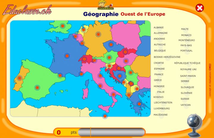 Carte Murale Europe à Carte Europe Pays Capitales