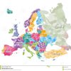 Carte Politique Colorée De L'europe Avec Des Régions De ` De dedans Carte D Europe Avec Pays
