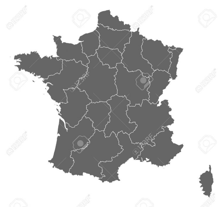 Carte Politique De La France Avec Les Diverses Régions. tout Carte De La France Avec Les Régions