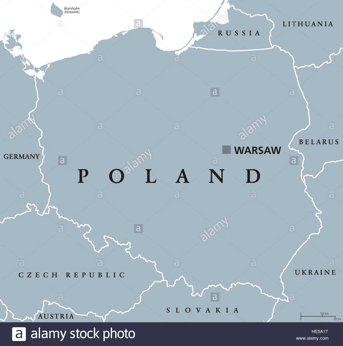 Carte Politique De La Pologne À Varsovie Et Les Pays Voisins pour Carte Europe Capitale 