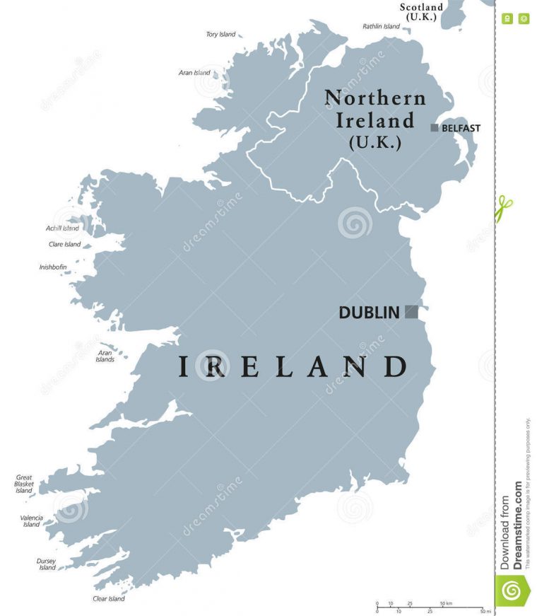 Carte Politique De La République D'irlande Et De L'irlande destiné Carte Europe Avec Capitales