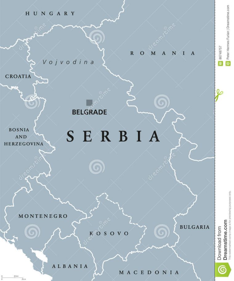 Carte Politique De La Serbie Avec La Capitale Belgrade avec Carte Europe Pays Et Capitale