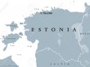 Carte Politique De L'estonie Avec La Capitale Tallinn, Les Frontières  Nationales Et Les Pays Voisins. République D'europe Du Nord, L'un Des Trois  Pays avec Carte Europe Capitale