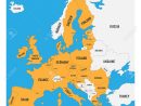 Carte Politique De L'europe Avec La Terre Blanche Et Le Jaune En  Surbrillance 28 Union Européenne, Ue, États Membres. Illustration  Vectorielle Plane tout Carte Union Européenne 28 Pays