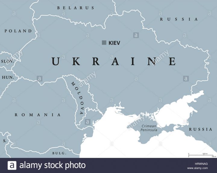 Carte Politique De L'ukraine À Kiev, Capitale Des Frontières tout Carte Capitale Europe