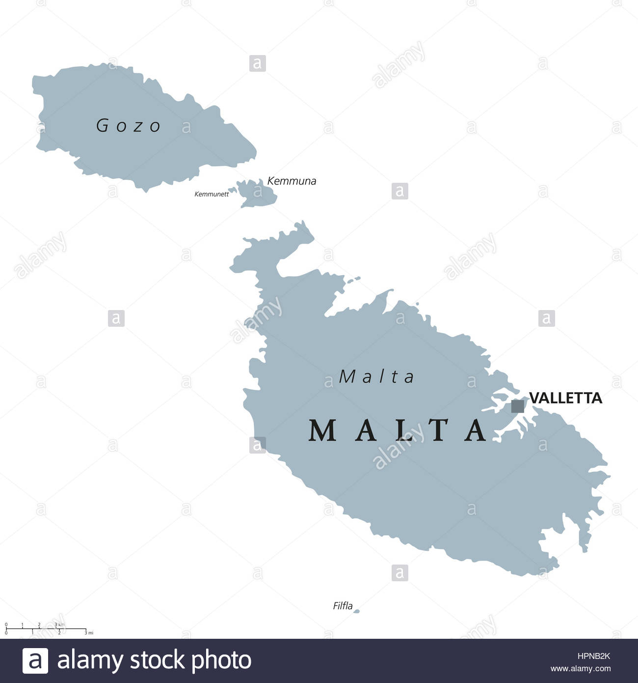 Carte Politique De Malte Avec Capitale De La Valette tout Carte Europe Capitale