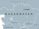 Carte Politique Du Kazakhstan Avec La Capitale Astana. République. Pays  Transcontinental Du Nord De L'asie Centrale Et De L'europe De L'est. avec Carte Europe Pays Et Capitale