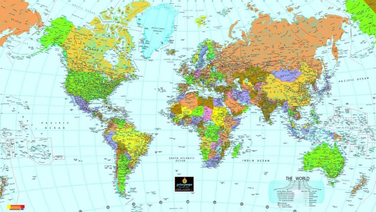 Carte Politique Du Monde avec Carte Du Monde Avec Capitale