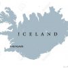 Carte Politique Islande Capitale Reykjavik. République Et Pays Insulaire  Nordique En Europe Et L'océan Atlantique Nord. Illustration Gris Avec tout Carte Capitale Europe