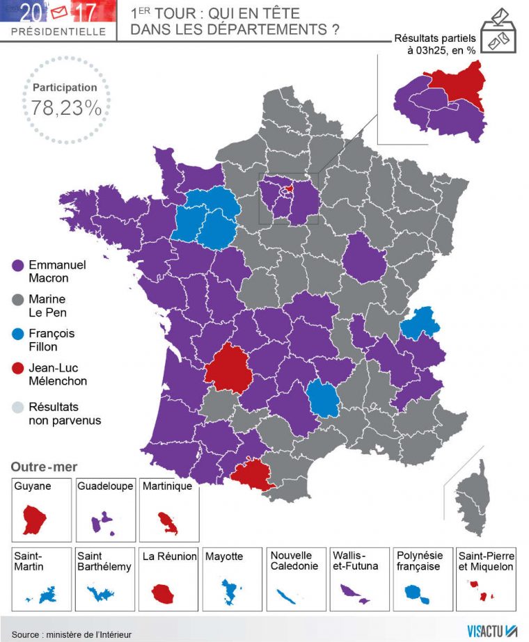 Carte. Présidentielle : Où Macron Et Le Pen Ont-Ils Réalisé avec Carte Des Départements De France 2017