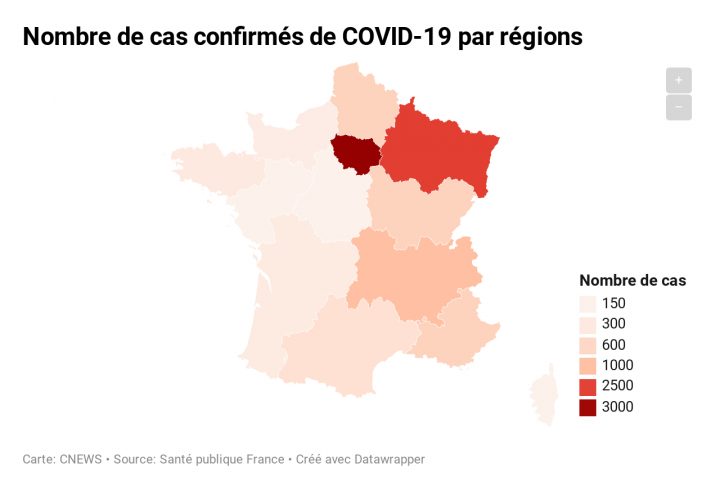 Carte : Quelles Sont Les Régions De France Les Plus Touchées tout Nombre De Region