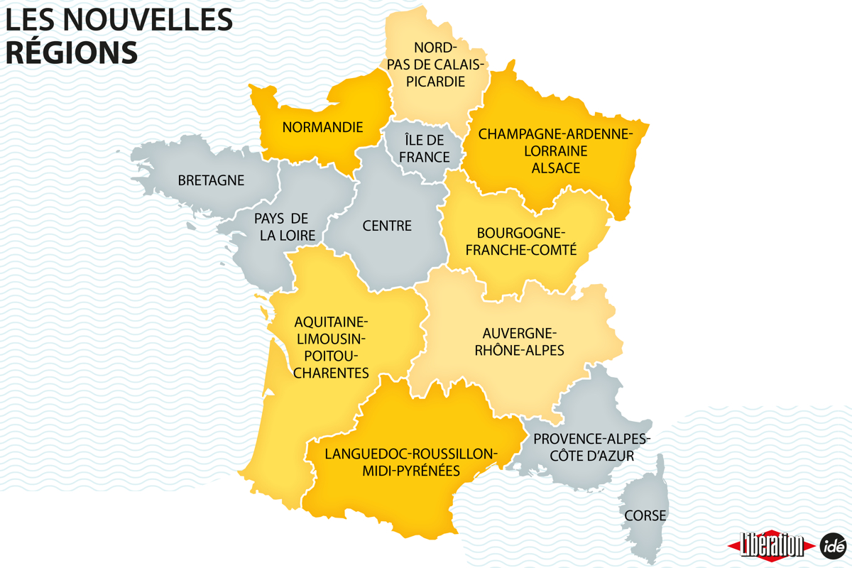 Carte Régions De France 2016 À Compléter intérieur Carte Des Régions De France Vierge 